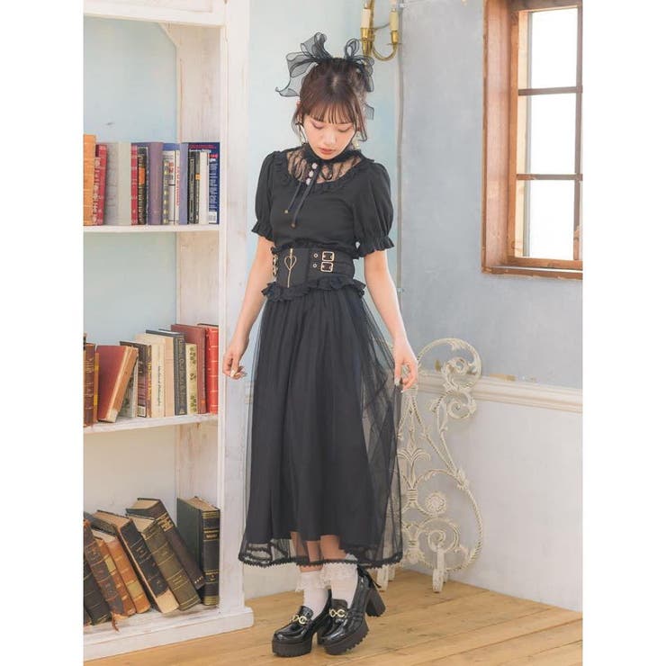 ハートZIPロングチュールスカート[品番：RJTW0001042]｜ROJITA