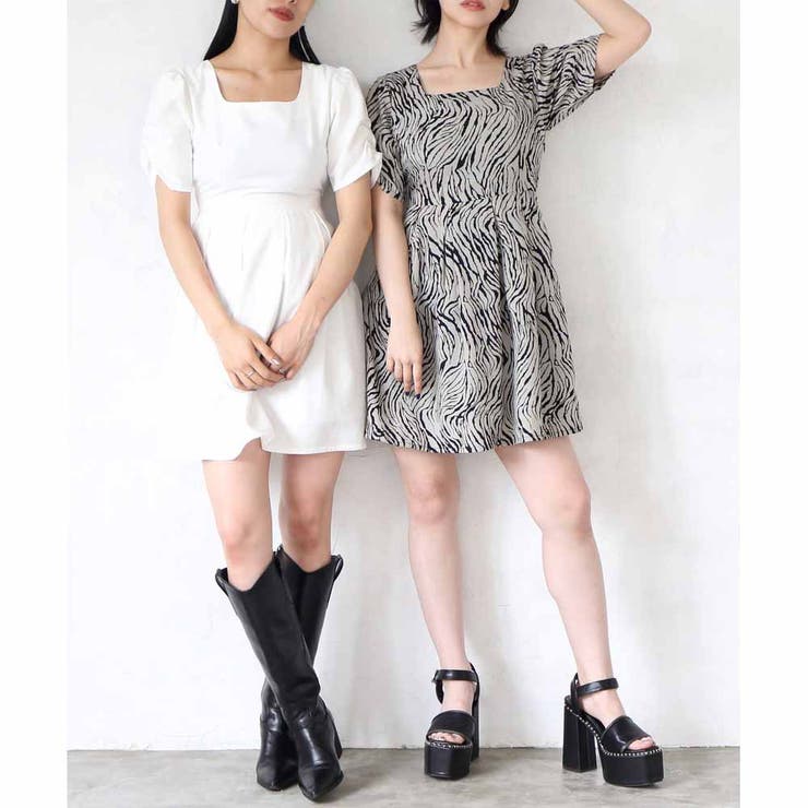 バックオープンミニワンピース[品番：RJTW0002162]｜ENVYM