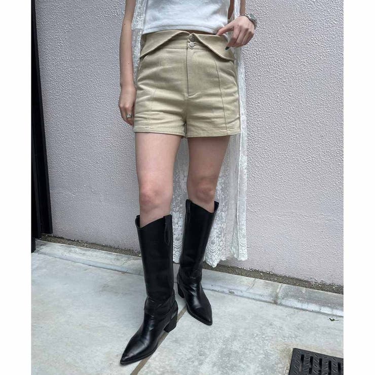 BEIGE | HWウエストバックショートパンツ | ENVYM