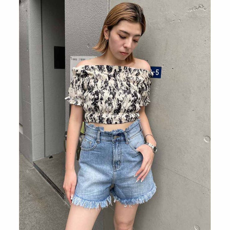 カットオフDENIMショートパンツ | ENVYM | 詳細画像3 