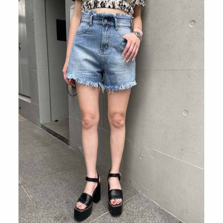 ハーフパンツ ウールタッチ センタープレス ショートパンツ 膝丈