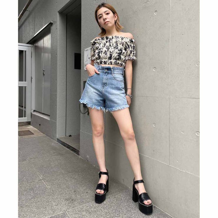 BLUE | カットオフDENIMショートパンツ | ENVYM