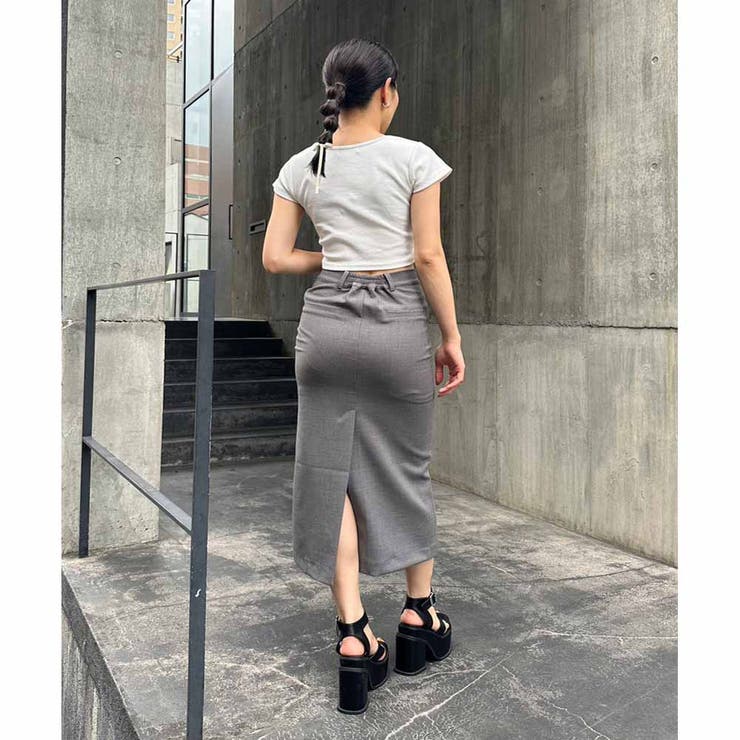 ローウエストタイトロングスカート | ENVYM | 詳細画像17