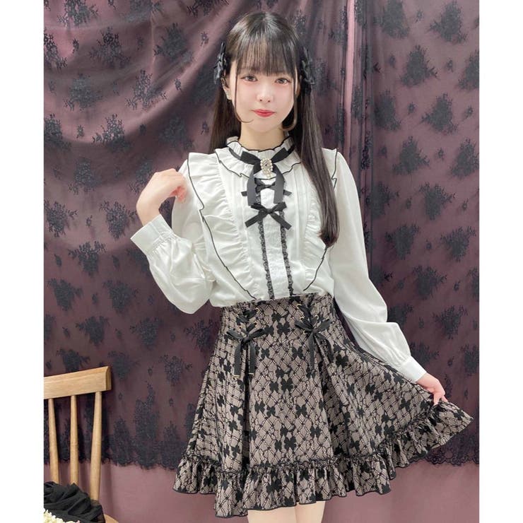 web限定アイテム トリプルリボンフリルブラウス[品番：RJTW0001379]｜ROJITA トップス