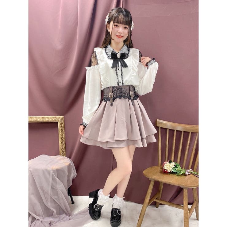 肩開きラッフルフリルブラウス[品番：RJTW0001246]｜ROJITA