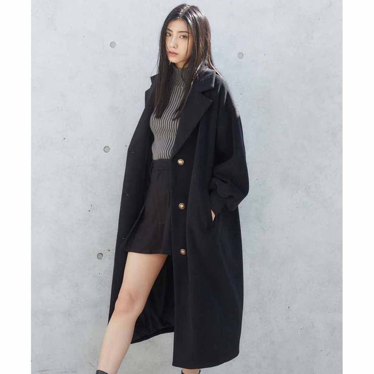 BLACK | リブスリーブコート | ENVYM