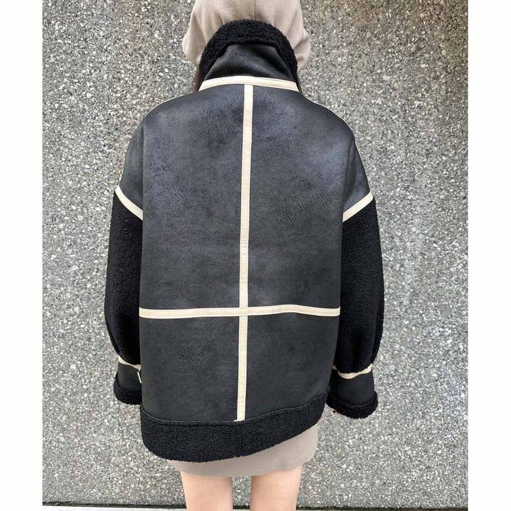 JUEMI ショートムートン　アウター Seam Tape Short Mouton Coat（ムートンコート）｜JUEMI