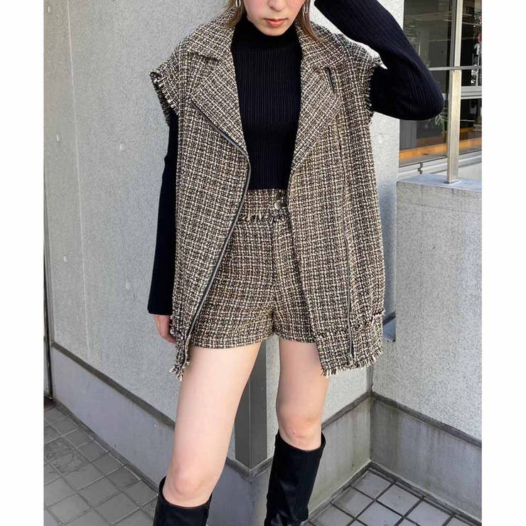 ツイードショートパンツ[品番：RJTW0002266]｜ENVYM（アンビー