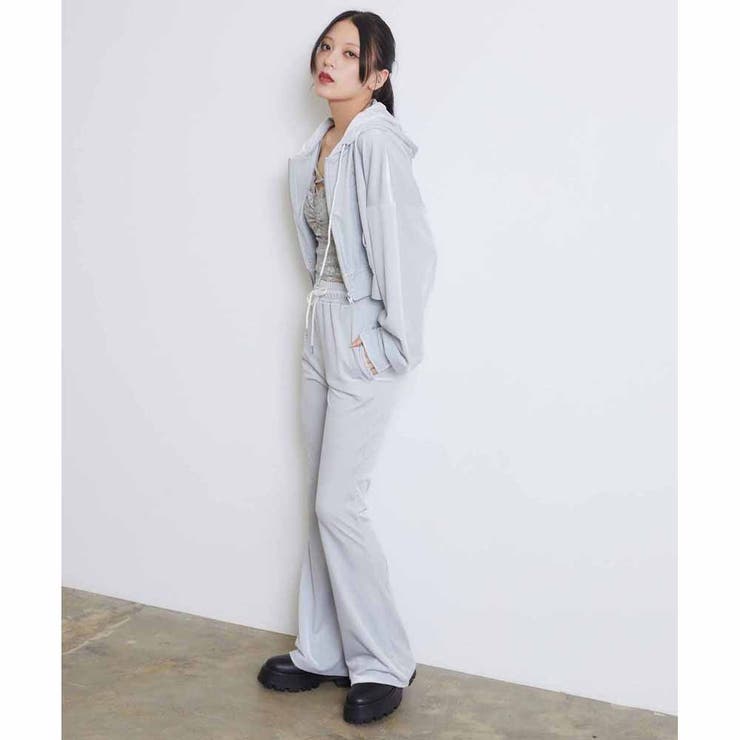 ベロアフレアパンツ[品番：RJTW0002268]｜ENVYM（アンビー）の