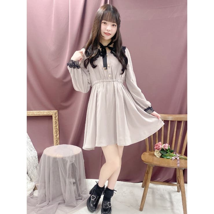 完売人気♡BUBBLES レースリボンワンピース ブラウンチェック 完売人気♡BUBBLES レースリボンワンピース ブラウンチェック
