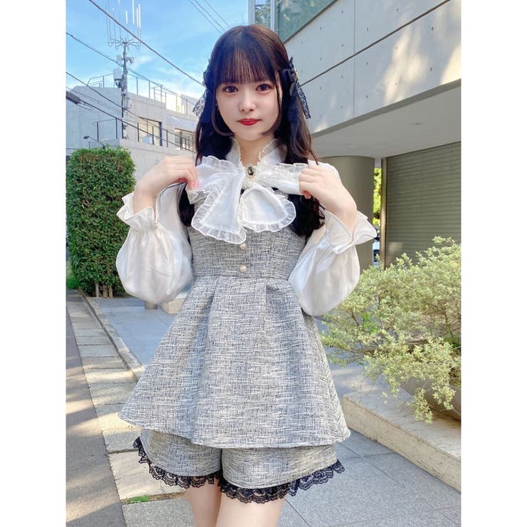 BIGリボンツイードセットアップ[品番：RJTW0001262]｜ROJITA