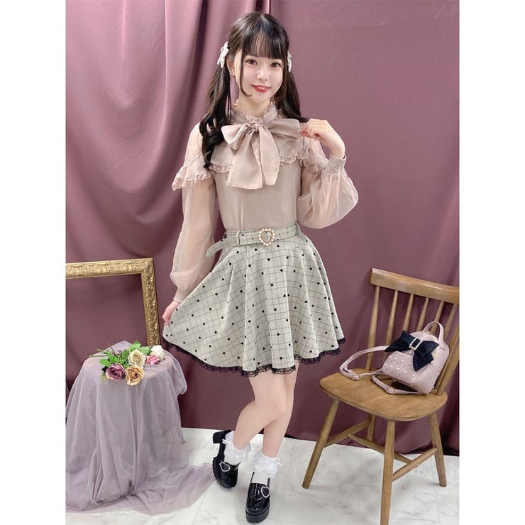 ranor ドットプリントスカート　XS ranor(ラナー) DOTS PLEATS SKIRT BLACK×WHITE | play field