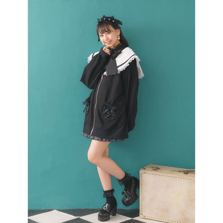 コ*ス様 ¥57,200 新品正規品【PG/size1】パーカー　スカート　セッ セール】【ZOZO限定】ZIP UPパーカー×ミニスカート