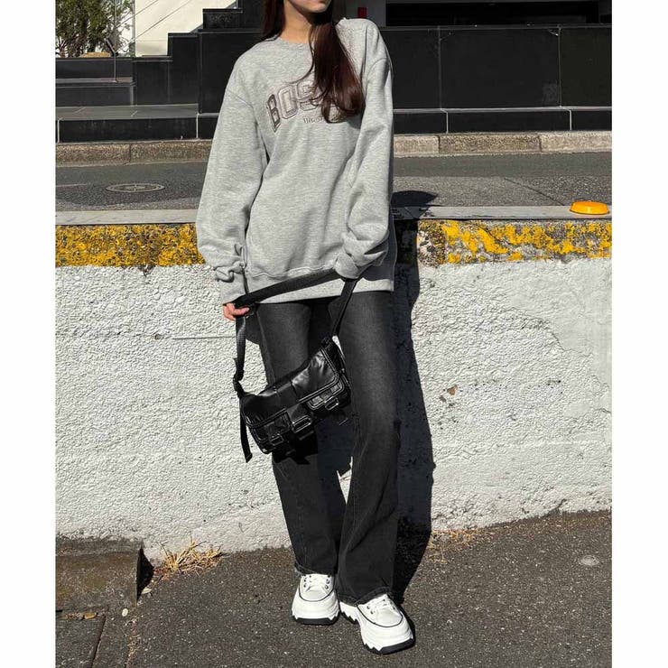 GRAY | カレッジロゴスウェット | ENVYM