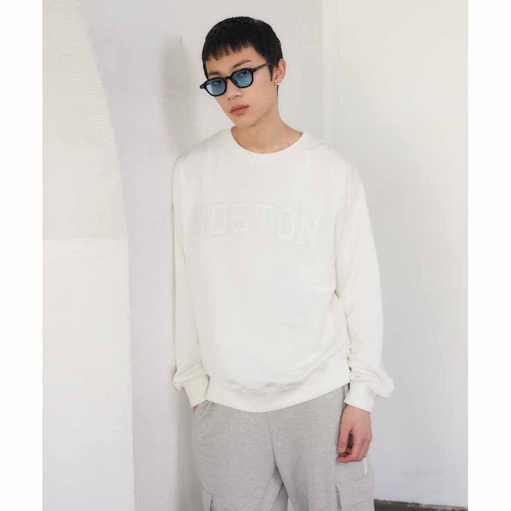 WHITE | カレッジロゴスウェット | ENVYM