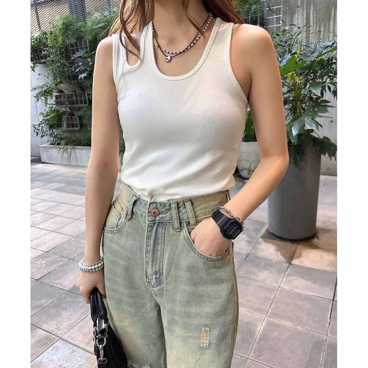 アシメカットトップス | ENVYM | 詳細画像1