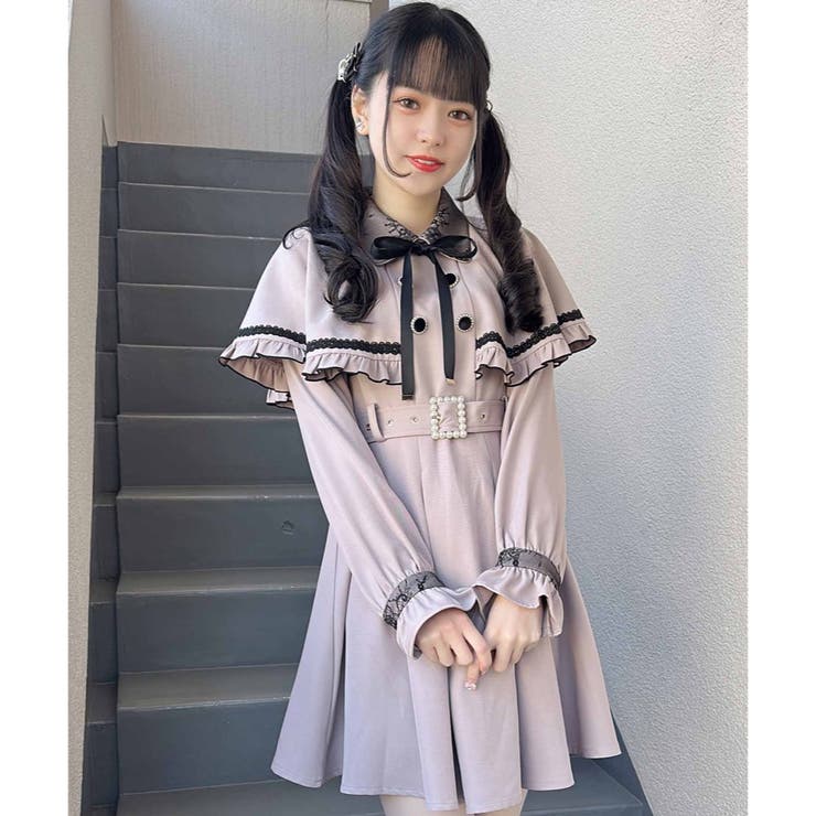 セパレートケープロングスリーブワンピース | Rlab store
