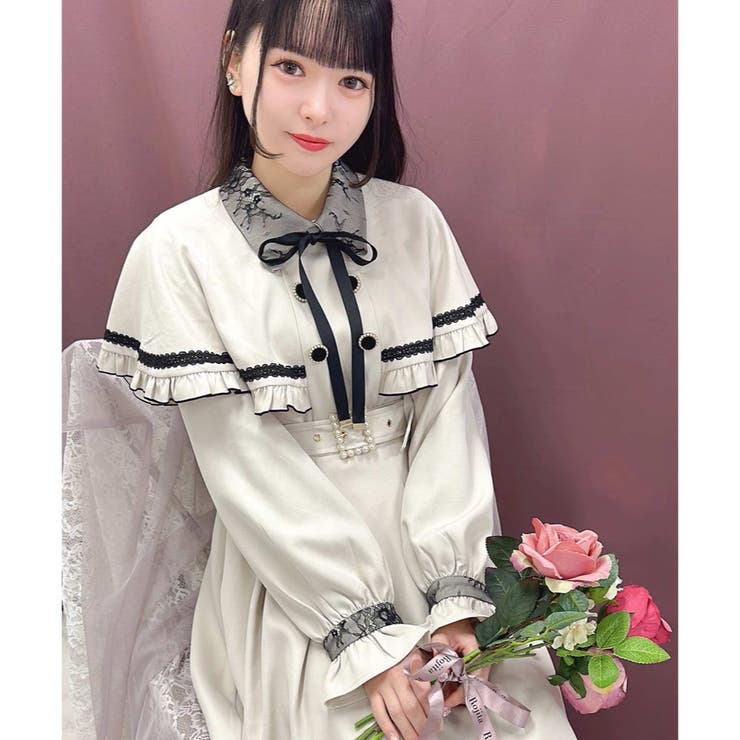 ロジータ ROJITA パールトリムカラージャガードワンピース