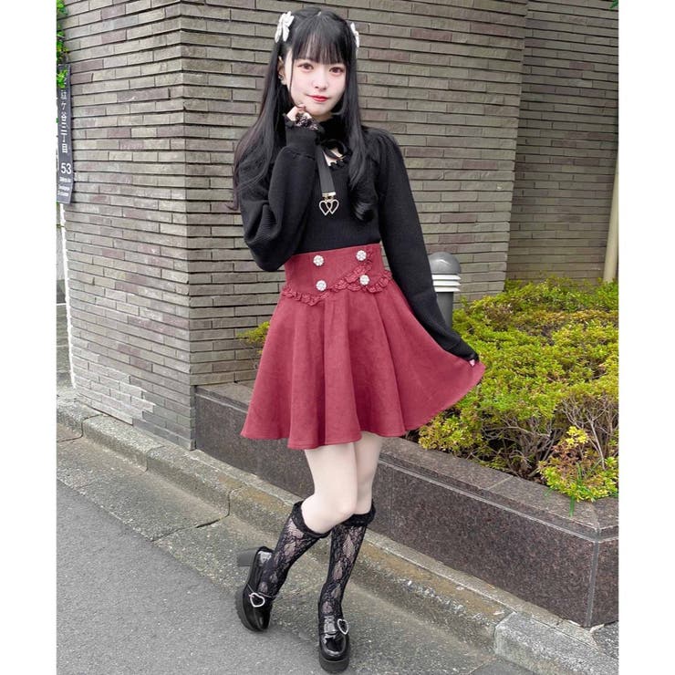 カシュクール風ウエストフレアスカート[品番：RJTW0001412