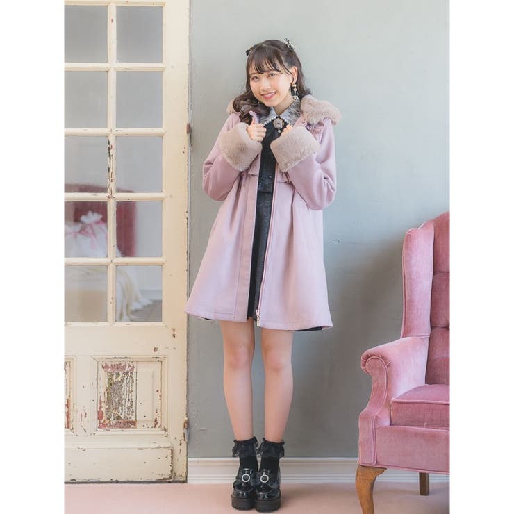 ROJITA スピンドルフーディーコート ピンク ロジータ スピンドルフーディーコート[品番：RJTW0001282]｜ROJITA