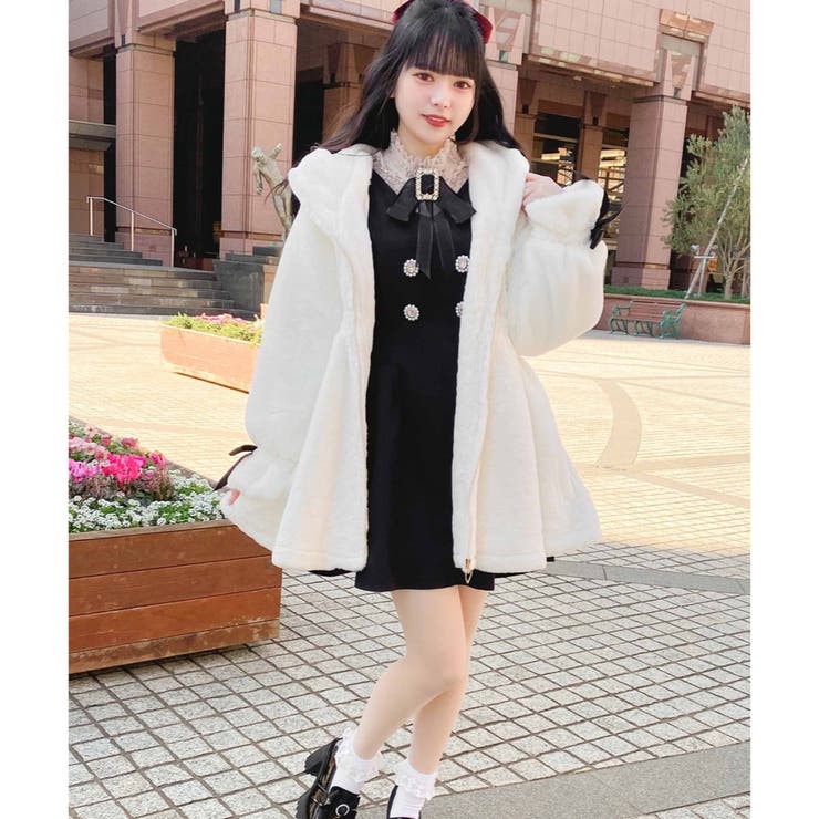 【美品】エリザリダム ピンクカラー ファーコート ウエストベルト ゆったりサイズ 美品】エリザリダム ピンクカラー ファーコート ウエストベルト