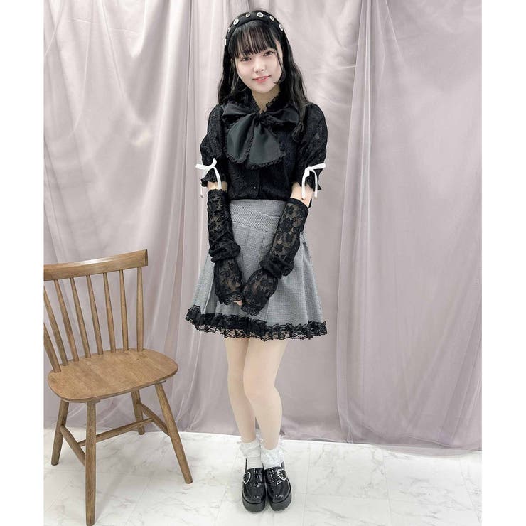 アームウォーマー付レースTOPS[品番：RJTW0001574]｜ROJITA