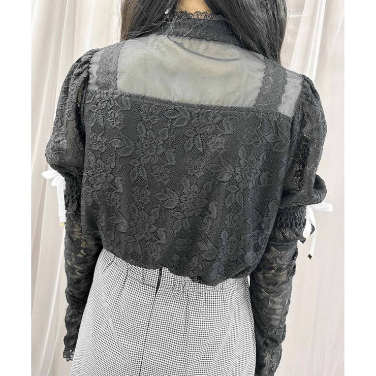 アームウォーマー付レースTOPS[品番：RJTW0001574]｜ROJITA