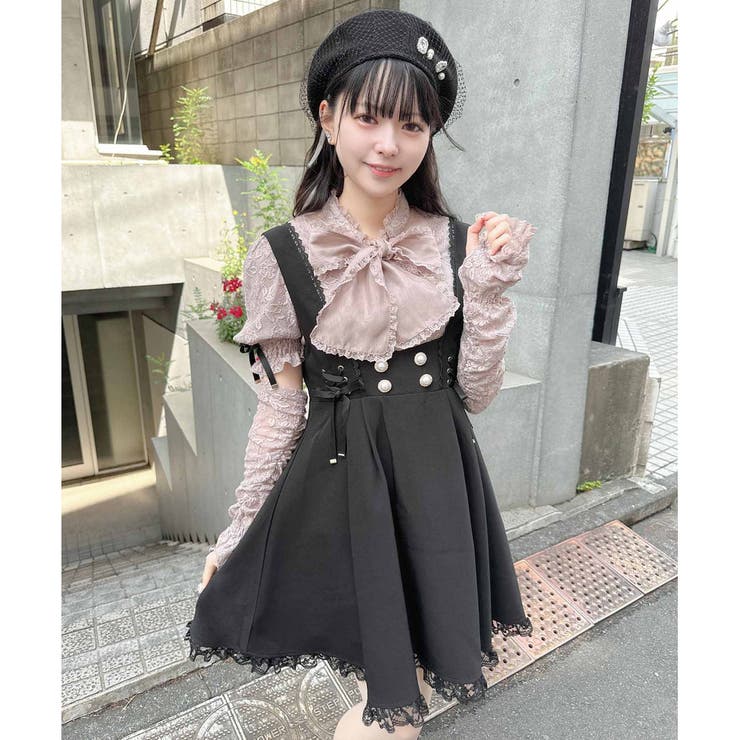 アームウォーマー付レースTOPS[品番：RJTW0001574]｜ROJITA