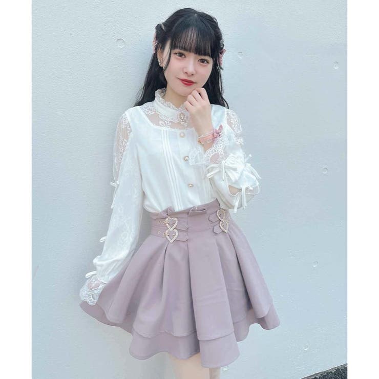 ロジータ ROJITA チョーカー付きレースフリル衿ブラウス