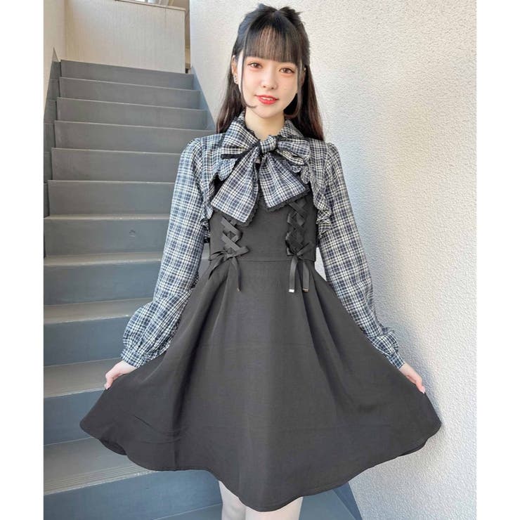 viviana ワンピースとバレッタセット　Mサイズ チュールブラウスセットワンピース/オケージョンドレス