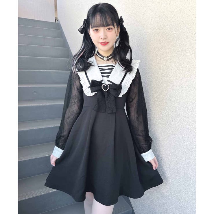 ロジータ ROJITA チェック柄セーラーワンピース （サックス