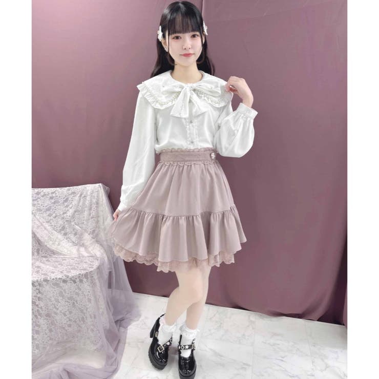 ROJITA♡グレー系チェック フリルタイトスカート ROJITA - ROJITA♡グレー系チェック フリルタイトスカートの通販