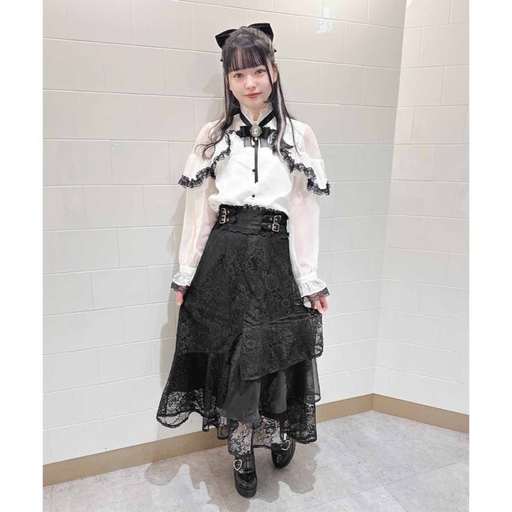 00s Vintage fairygrunge アシメティアードレース スカート