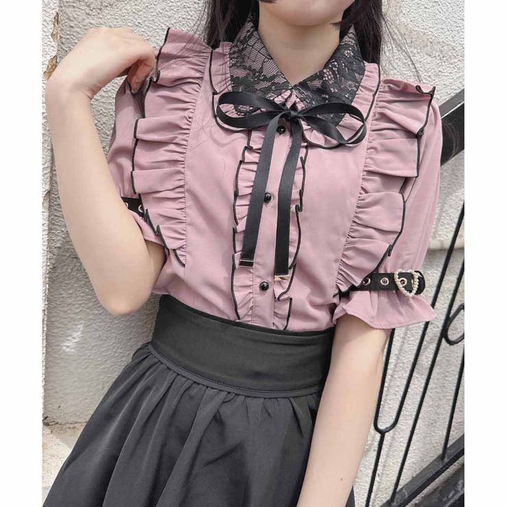袖カフスハートバックルブラウス[品番：RJTW0001615]｜ROJITA