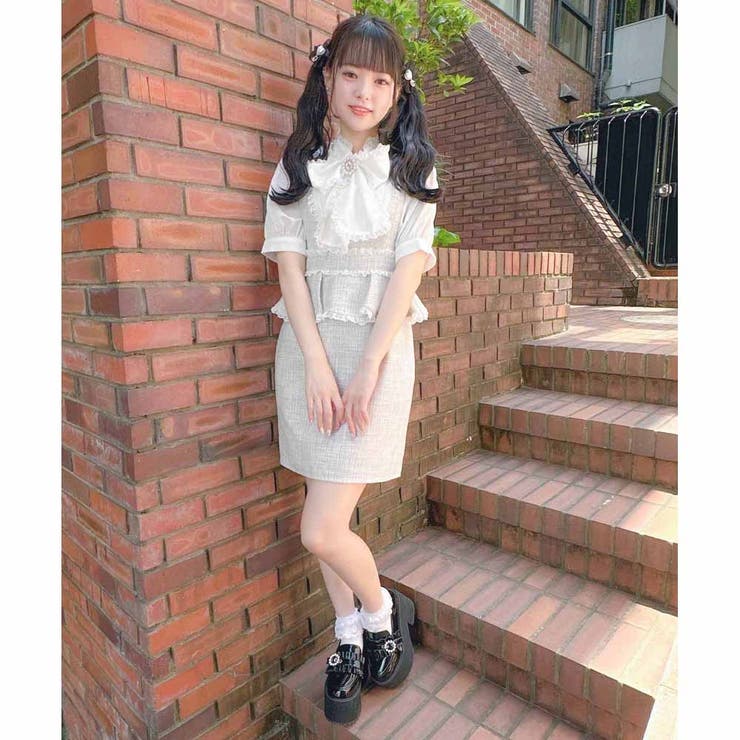 ツイードペプラムワンピース[品番：RJTW0001769]｜ROJITA