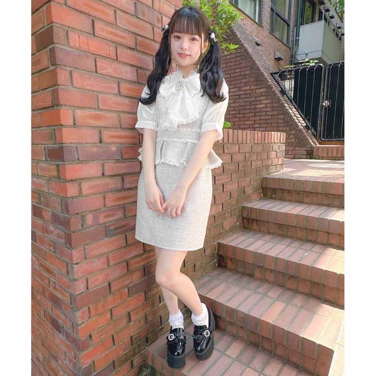 オープニング 大放出セール ツイードペプラムワンピース[品番：RJTW0001769]｜ROJITA ワンピース