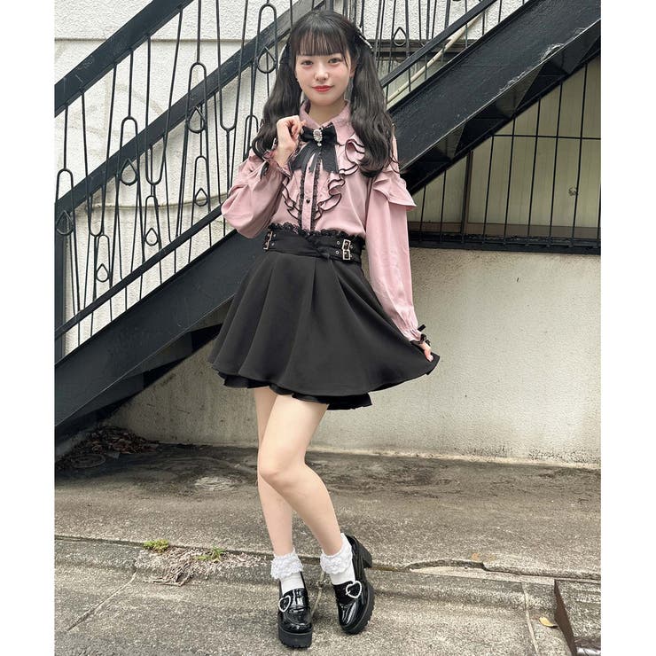 トップス A 配色ラインVネックメッシュニットトップス[an1739] | レディース