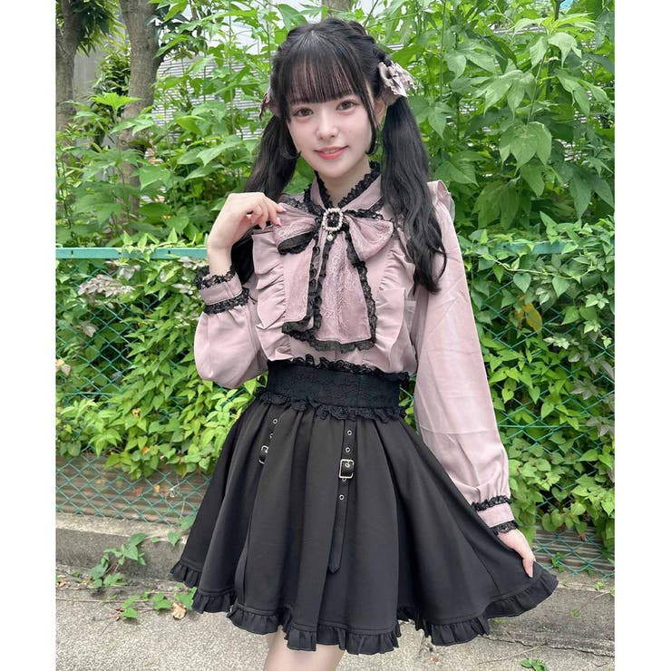 史上最も激安 レーシーリボンラッフルブラウス[品番：RJTW0001794]｜ROJITA 小物