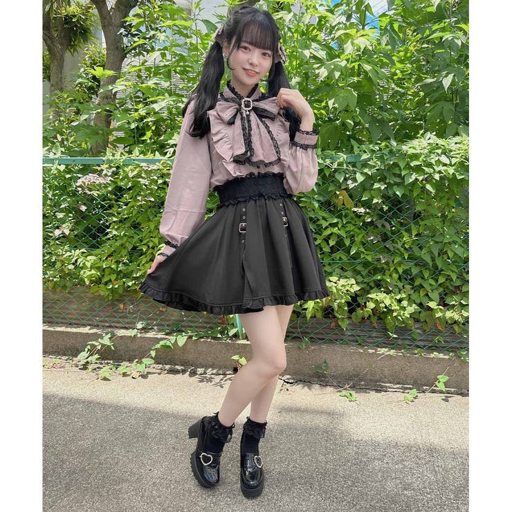 【美品】ロジータ ブラウス スカート お得6点セット F 推し活 フリル リボン レーシーリボンラッフルブラウス[品番：RJTW0001794]｜ROJITA