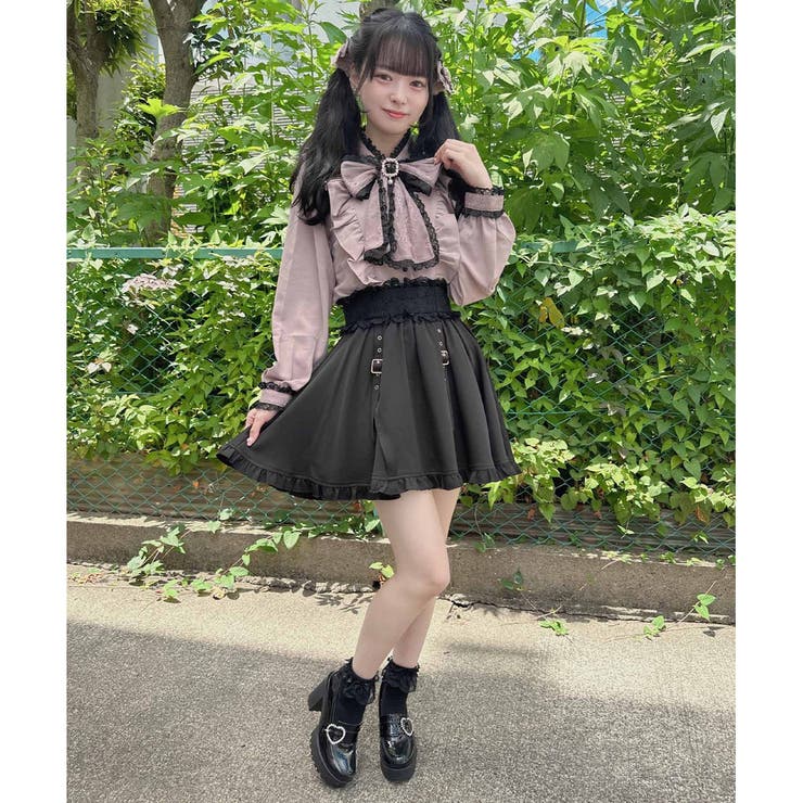 レーシーリボンラッフルブラウス[品番：RJTW0001794]｜ROJITA