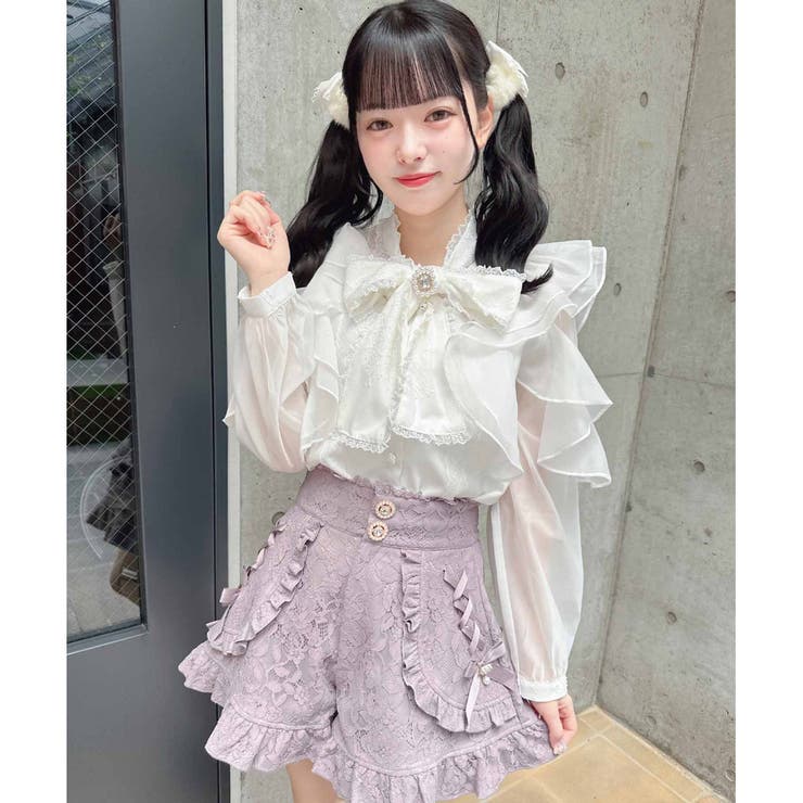 サイドレースアップ総レースショーパン[品番:RJTW0001875 サイドレースアップ総レースショーパン[品番:RJTW0001875