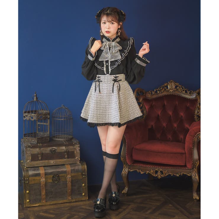 パールボウタイフリルブラウス[品番：RJTW0001922]｜ROJITA