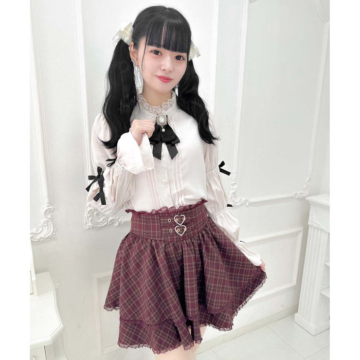 全新品 ROJITA 飾りベルトスカパン スカート ピンク ROJITA（ロジータ）の「飾りベルトスカパン（スカート）」 - WEAR