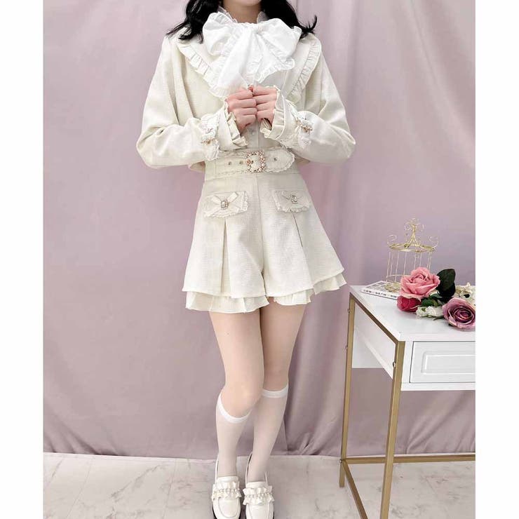 ロジータ ROJITA ダブルリボン付きタックショートパンツ
