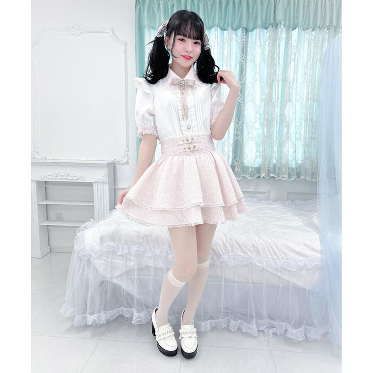 ロジータ ツイードブラウス.ツイードスカパン 2点セット ツイードカラーブラウス[品番：RJTW0002107]｜ROJITA（ロジータ