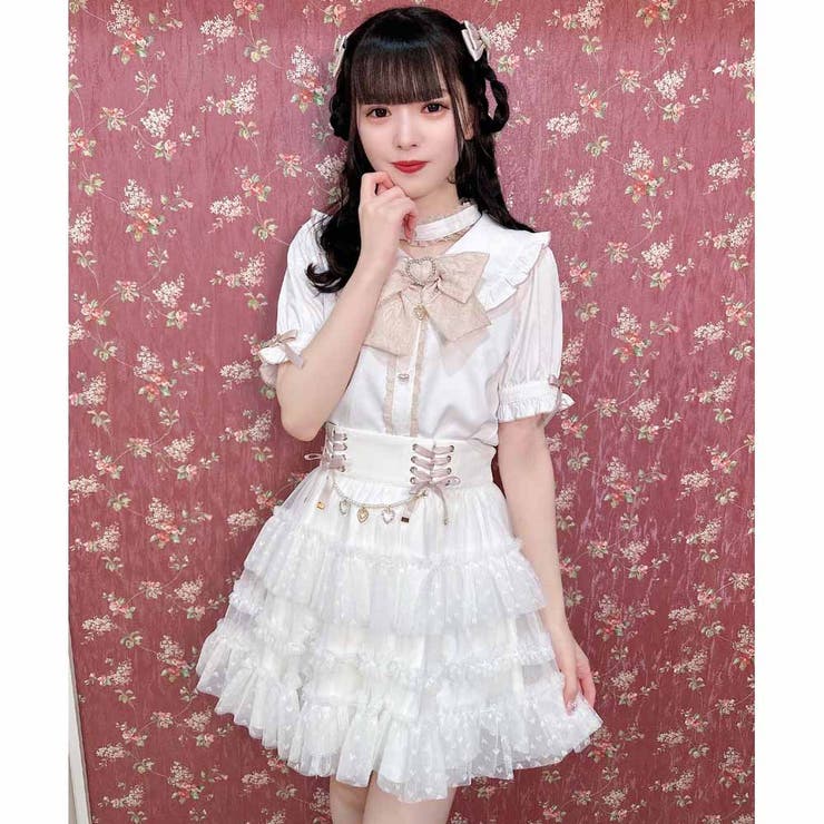 【新品タグ付】ROJITA　ロジータ　リボンブローチ付きファーコート　フリル リボンブローチ付きコート[品番：RJTW0001933]｜ROJITA