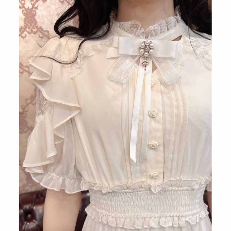 ウエストシャーリングシアーロングワンピース[品番：RJTW0002444