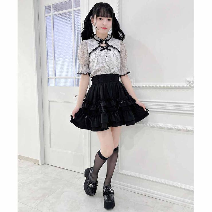 ロジータ ROJITA アシメティアードフェザースカート （ブラック