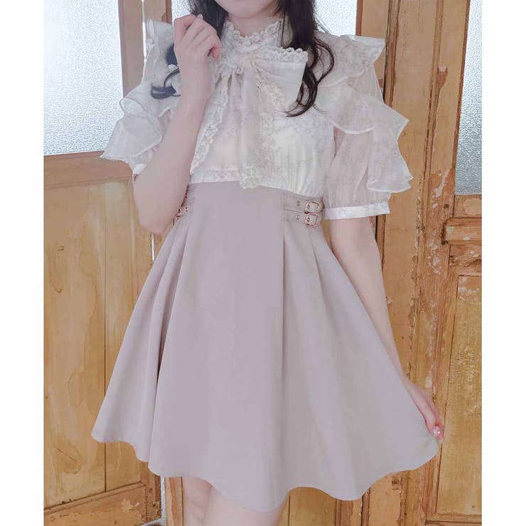 花柄ドッキングミニ丈ワンピース[品番：RJTW0002447]｜ROJITA