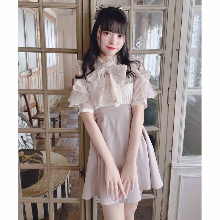 花柄ドッキングミニ丈ワンピース[品番：RJTW0002447]｜ROJITA